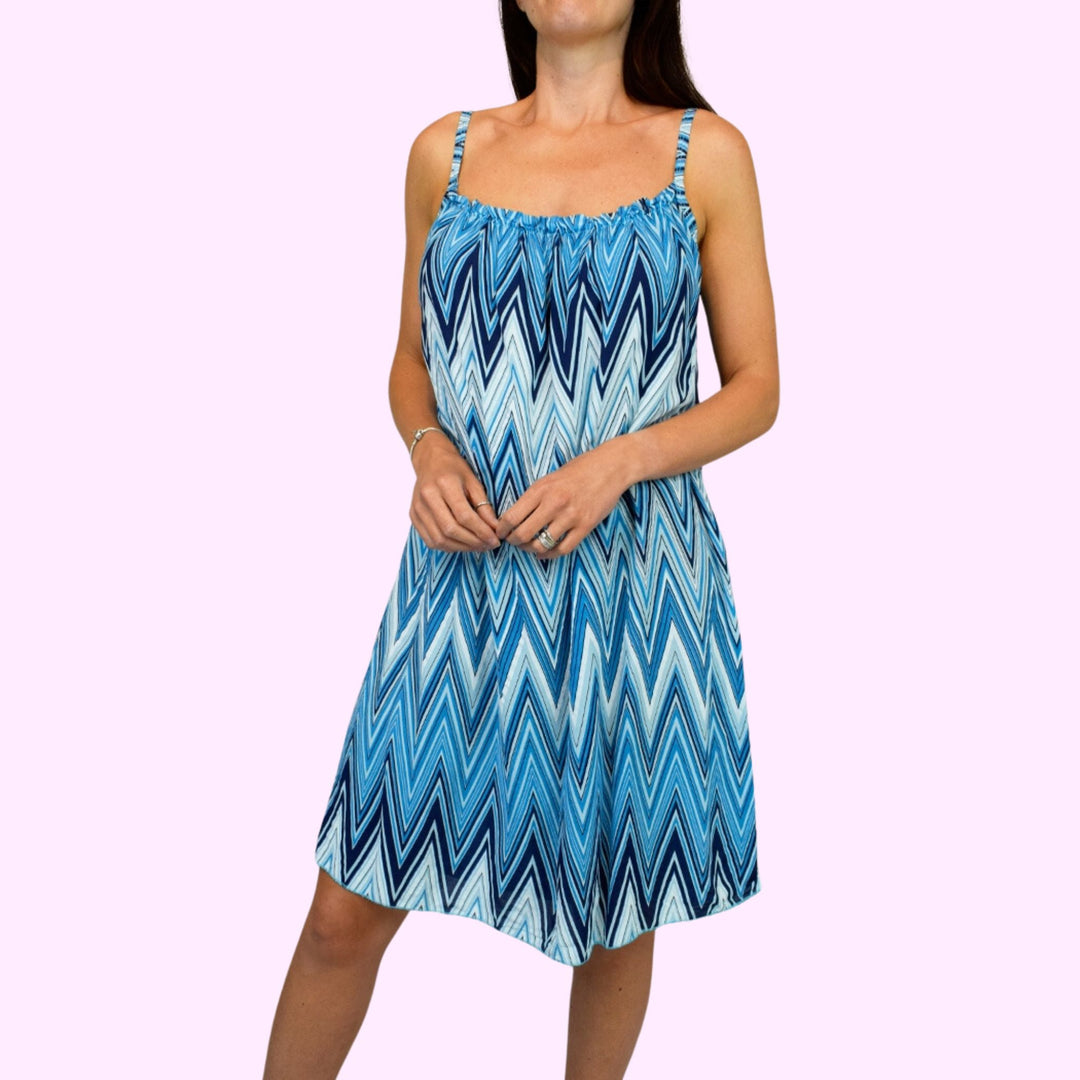 Chevron Stripe Italian Sun Dress