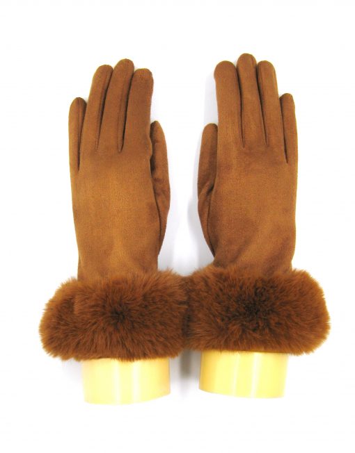 Plain Fur Trim Gloves