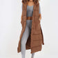 Italian Belted Hooded Long Gilet