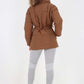 Italian Belted Hooded Jacket Coat