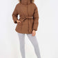 Italian Belted Hooded Jacket Coat