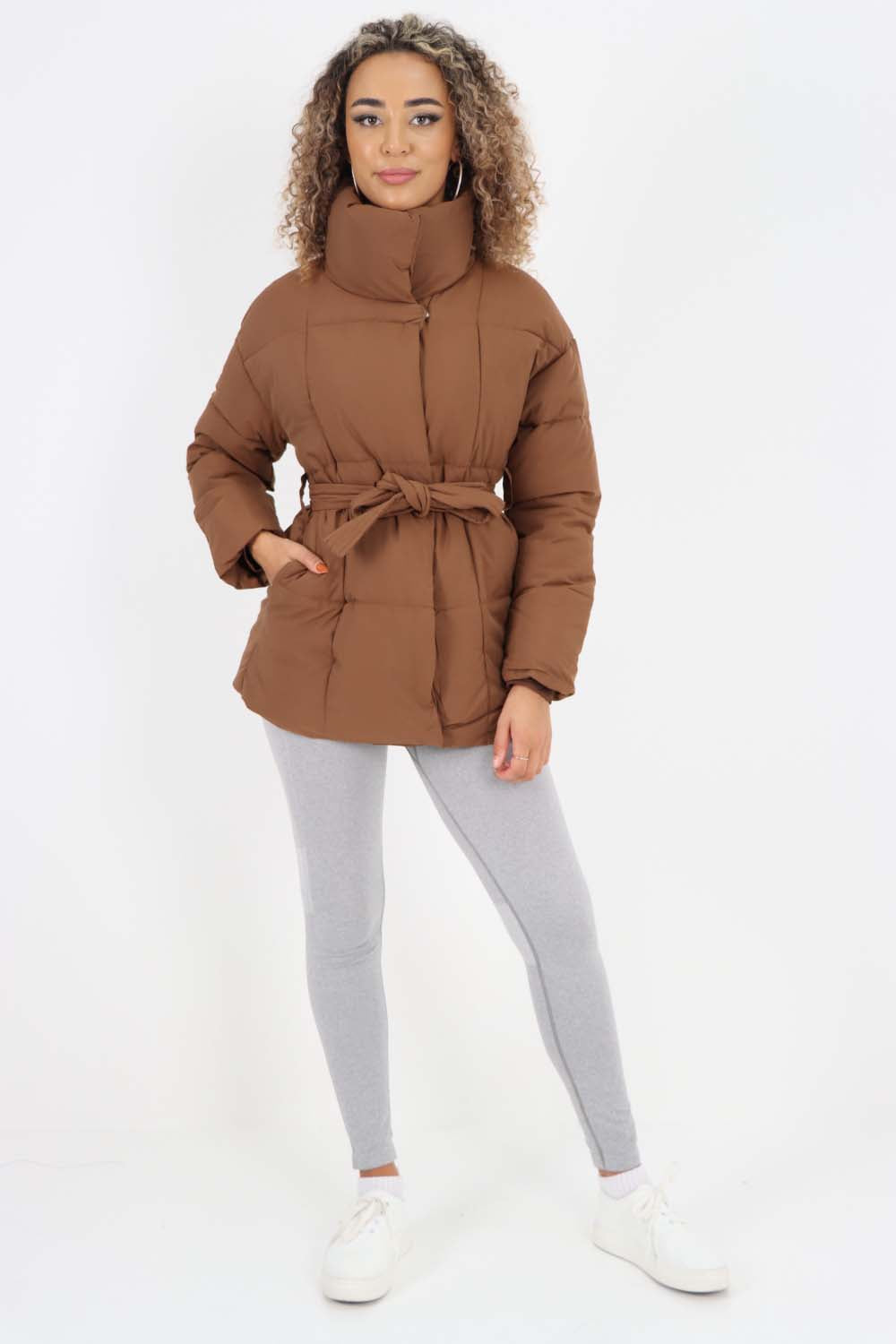 Italian Belted Hooded Jacket Coat