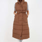 Italian Belted Hooded Long Gilet