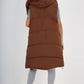 Italian Padded Pockets Hooded Long Gilet