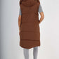 Italian Padded Pockets Hooded Long Gilet