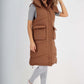 Italian Padded Pockets Hooded Long Gilet