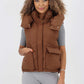 Italian Padded Pockets Hooded Gilet