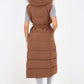 Italian Belted Hooded Long Gilet