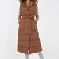 Italian Belted Hooded Long Gilet