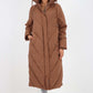 Italian Quilted Hooded Long Jacket Coat