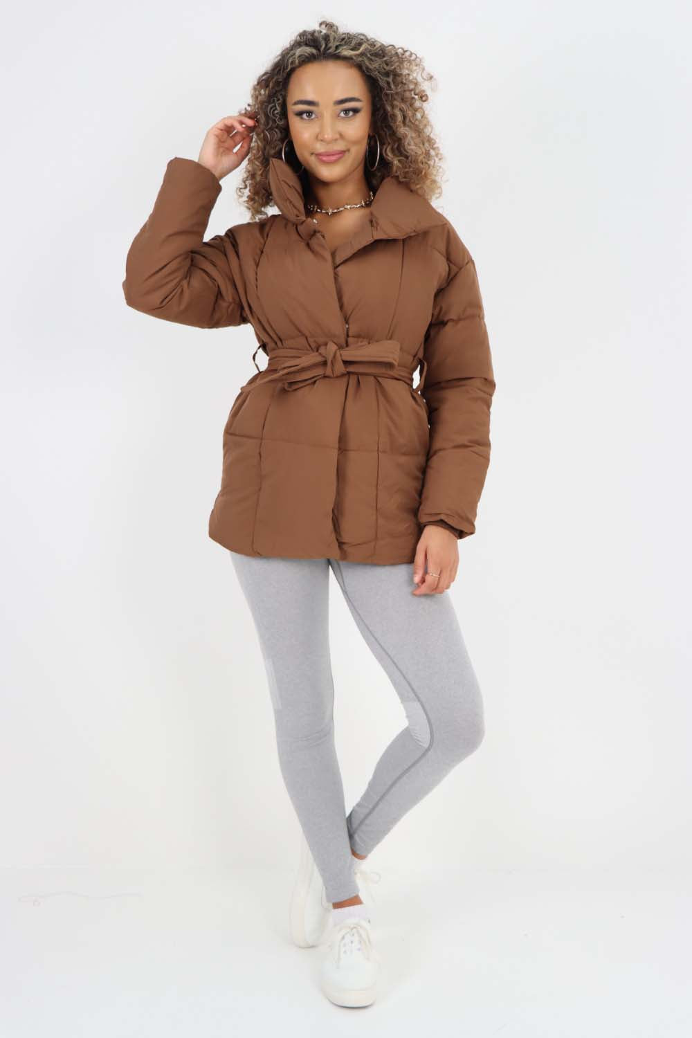 Italian Belted Hooded Jacket Coat