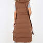 Italian Belted Hooded Long Gilet