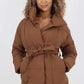Italian Belted Hooded Jacket Coat