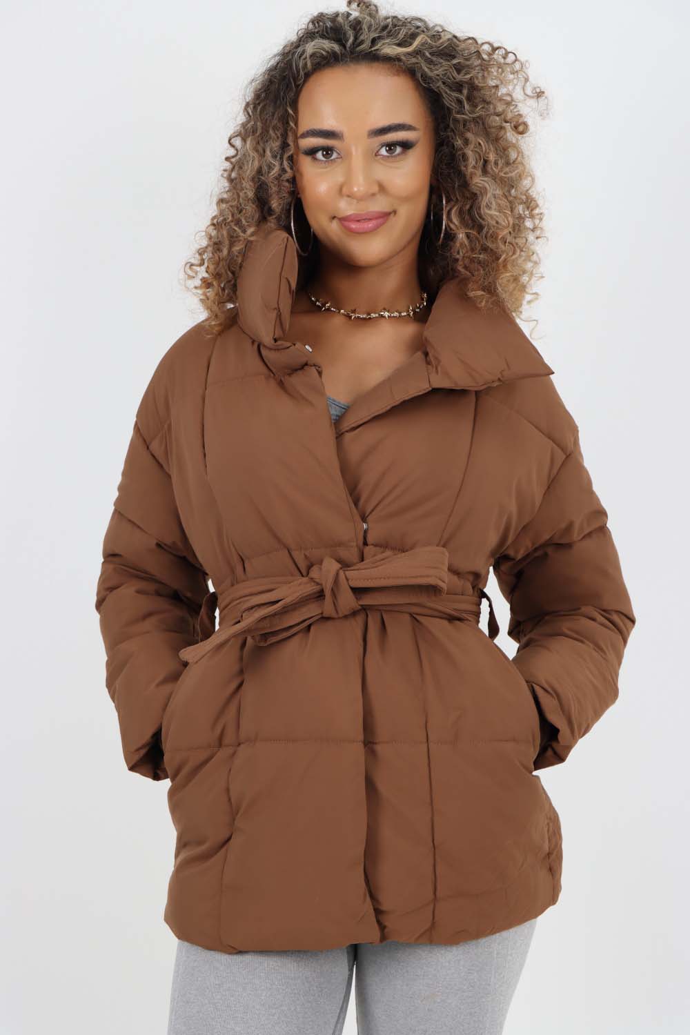 Italian Belted Hooded Jacket Coat