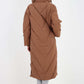 Italian Quilted Hooded Long Jacket Coat