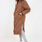 Italian Quilted Hooded Long Jacket Coat