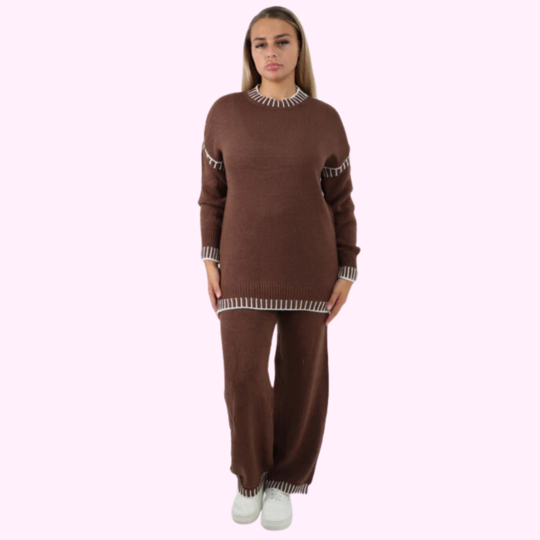 Italian Patch Work Knitted Co-Ord Set