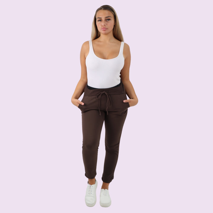 Plain Drawstring Magic Joggers