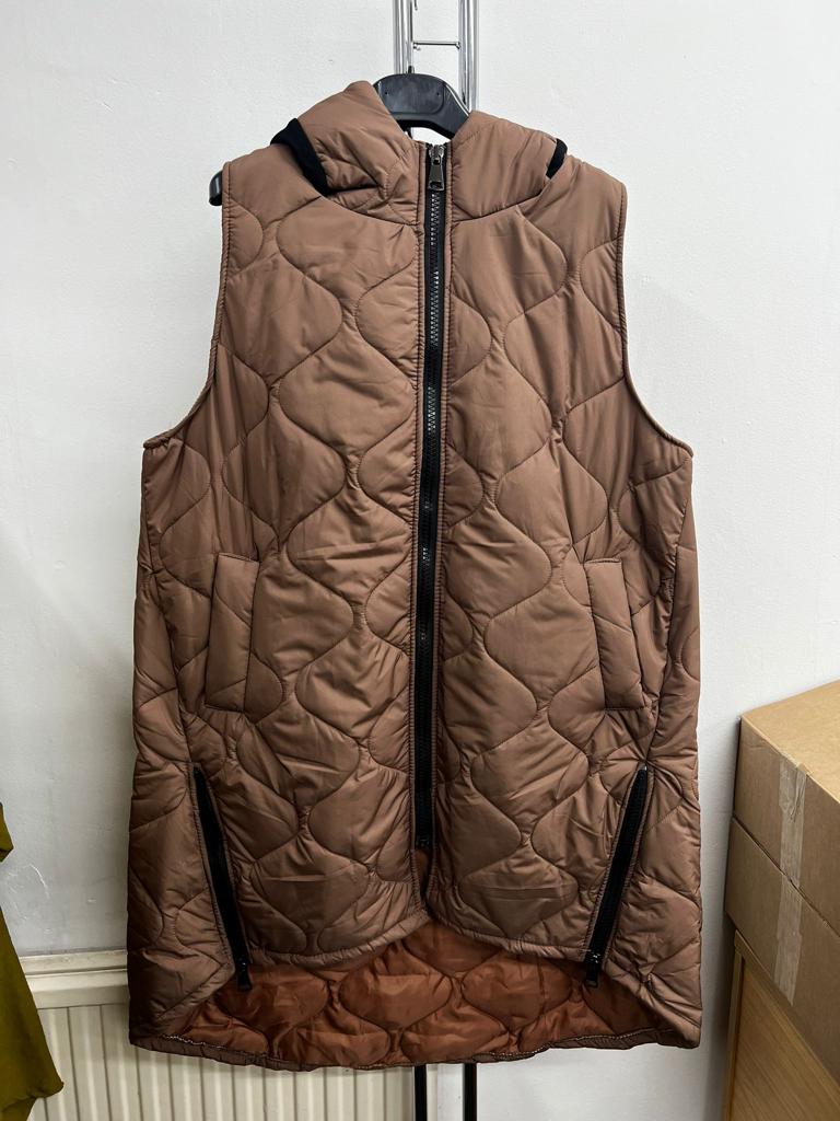 Italian Puffer Zip Up Polyester Gilet