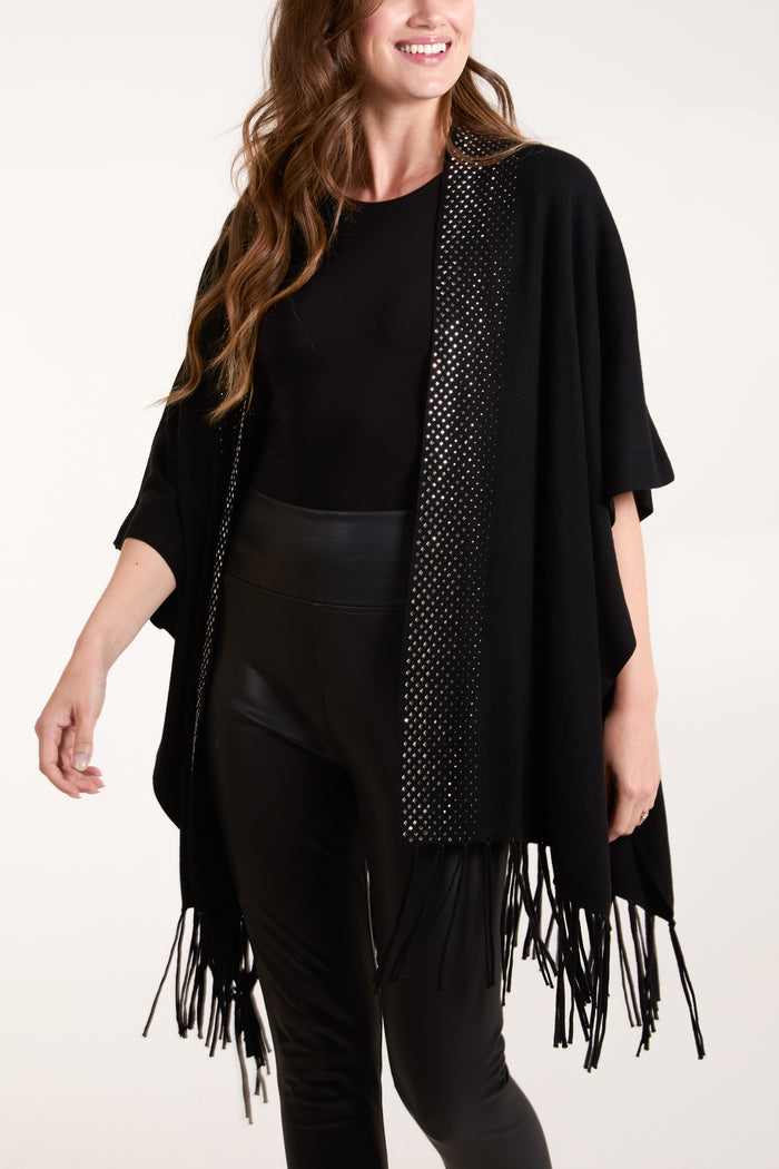 Diamante Edge Tassel Cardigan