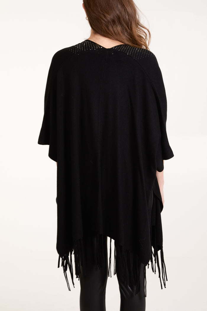 Diamante Edge Tassel Cardigan