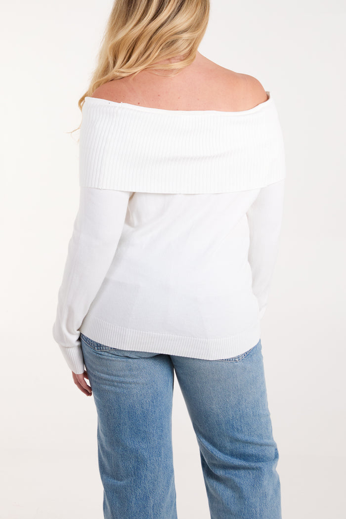 Diamante Bardot Jumper