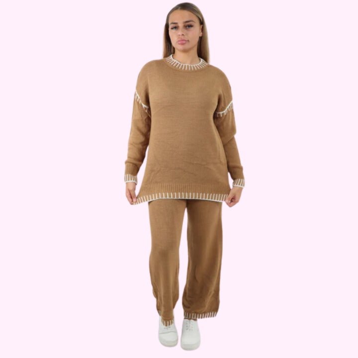 Italian Patch Work Knitted Co-Ord Set