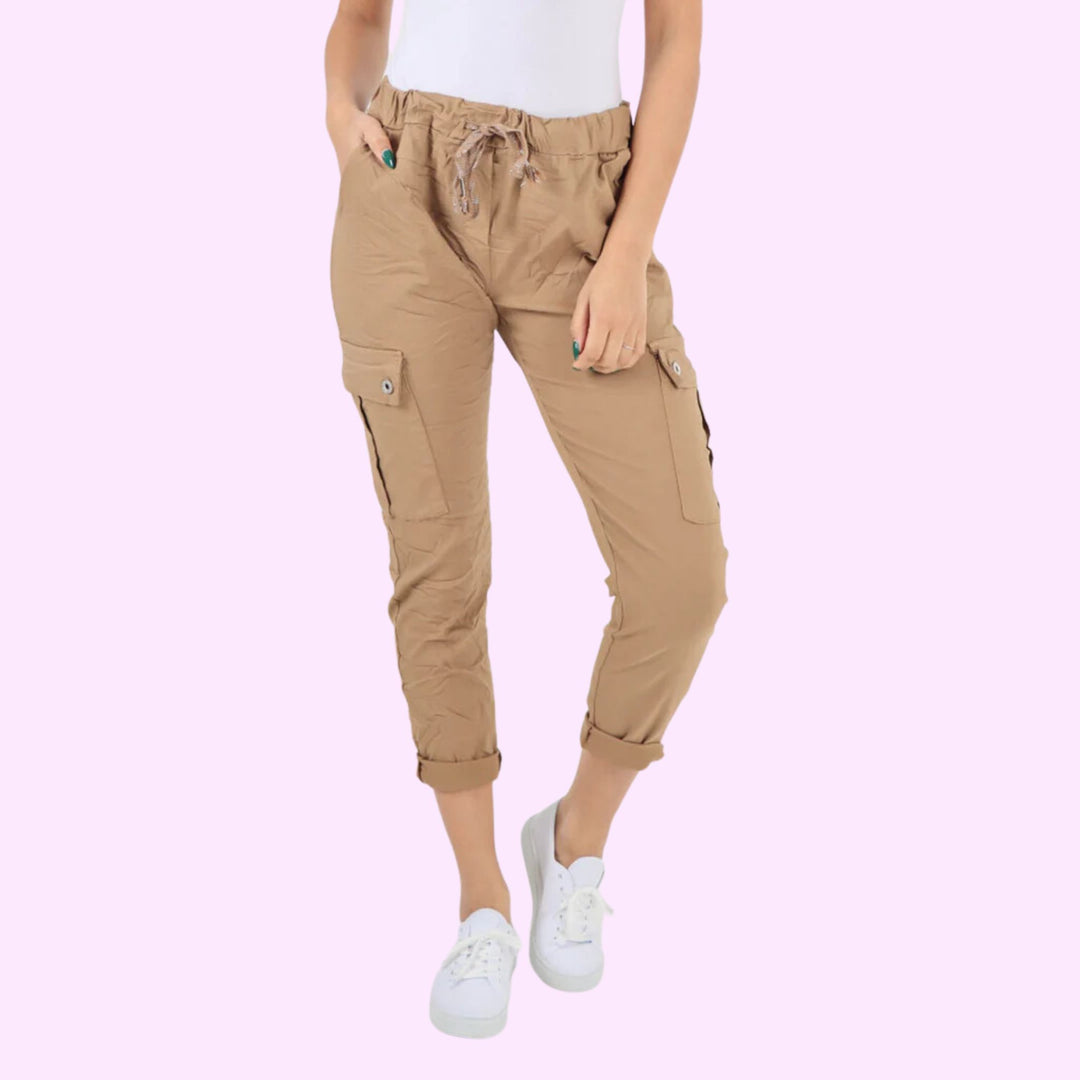 Italian Drawstring Waistband Magic Cargo Trouser