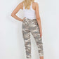 Italian Drawstring Camo Side Pockets Cargo Trousers