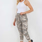 Italian Drawstring Camo Side Pockets Cargo Trousers