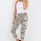 Italian Drawstring Camo Side Pockets Cargo Trousers