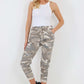 Italian Drawstring Camo Side Pockets Trousers