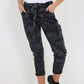 Italian Drawstring Camo Side Pockets Trousers