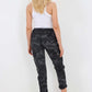 Italian Drawstring Camo Side Pockets Cargo Trousers
