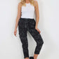 Italian Drawstring Camo Side Pockets Cargo Trousers