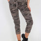 Italian Drawstring Camo Side Pockets Trousers