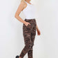Italian Drawstring Camo Side Pockets Cargo Trousers