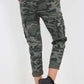 Italian Drawstring Camo Side Pockets Cargo Trousers