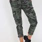 Italian Drawstring Camo Side Pockets Cargo Trousers