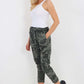 Italian Drawstring Camo Side Pockets Cargo Trousers
