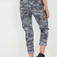 Italian Drawstring Camo Side Pockets Cargo Trousers