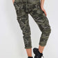 Italian Drawstring Camo Side Pockets Cargo Trousers