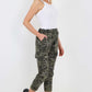 Italian Drawstring Camo Side Pockets Cargo Trousers