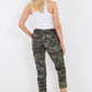 Italian Drawstring Camo Side Pockets Cargo Trousers