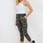 Italian Drawstring Camo Side Pockets Cargo Trousers
