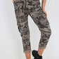 Italian Drawstring Camo Side Pockets Cargo Trousers