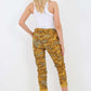 Italian Drawstring Camo Side Pockets Cargo Trousers