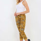 Italian Drawstring Camo Side Pockets Cargo Trousers