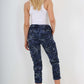 Italian Drawstring Camo Side Pockets Cargo Trousers