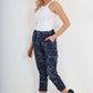 Italian Drawstring Camo Side Pockets Cargo Trousers